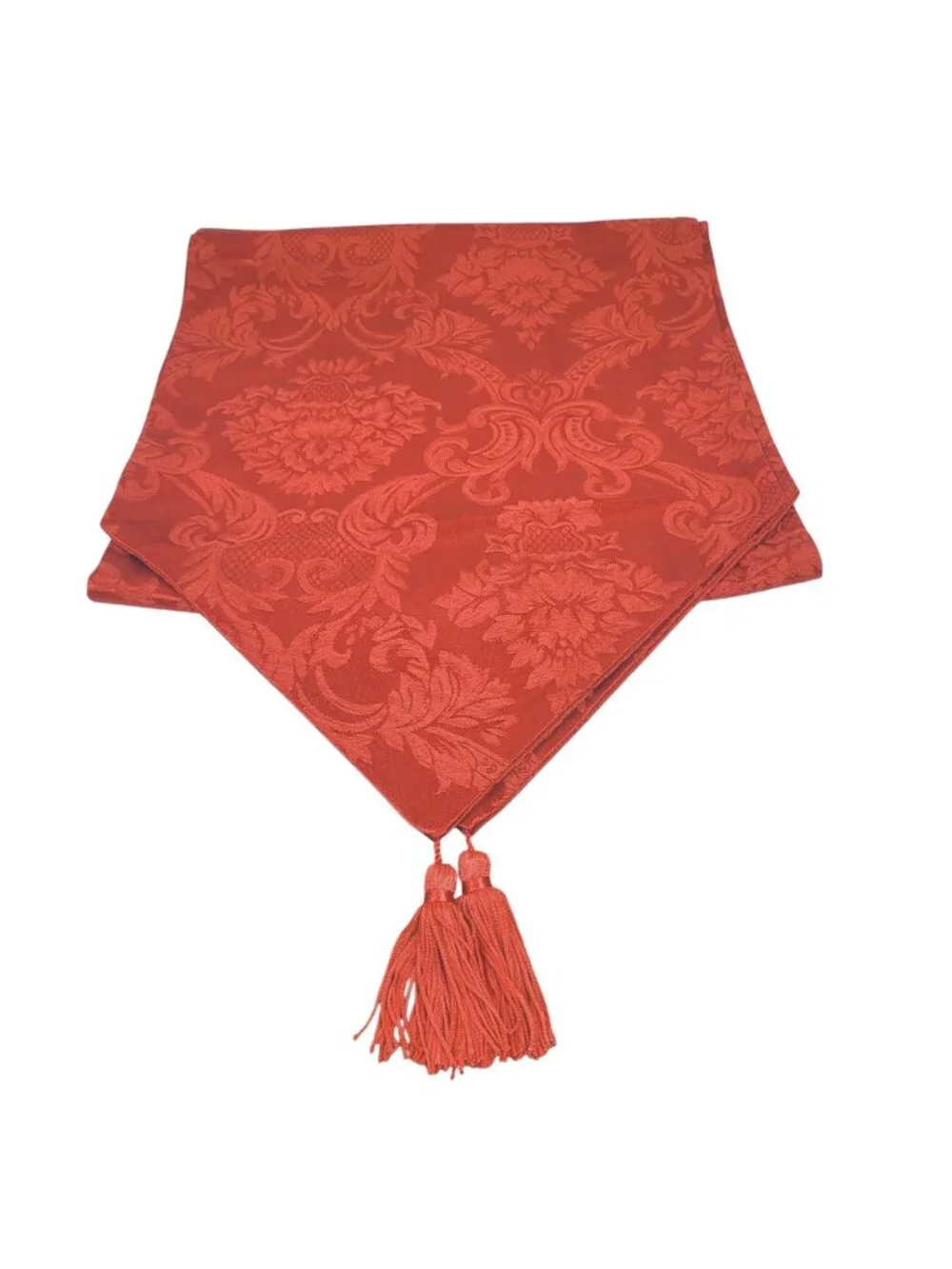 W-C Designs Regent Manor Damask 12 Napkins 12 Placemats Table Runner Cinnabar